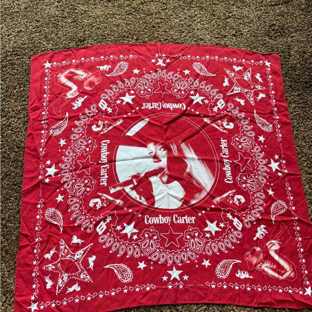 Red Cowboy Carter Bandana